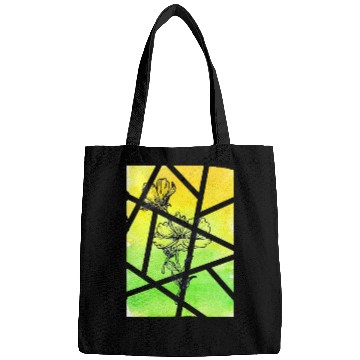 Discover Ink flower and Watercolor Background Bags