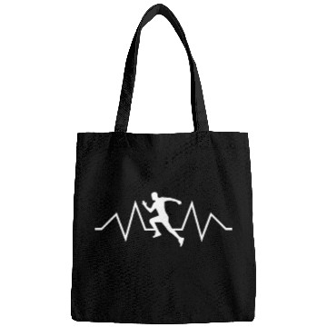 Discover Marathon Runner Heartbeat Running Signs Bags