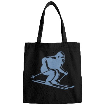 Discover Monkey Gorilla Chimpanzee Ski Silhouette Design Bags