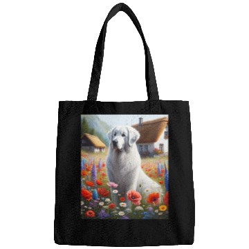 Discover Kuvasz Dog Cottagecore Meadow Serenity Men Women Bags