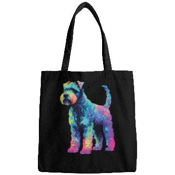 Discover Watercolor Colorful Kerry Blue Terrier Bags