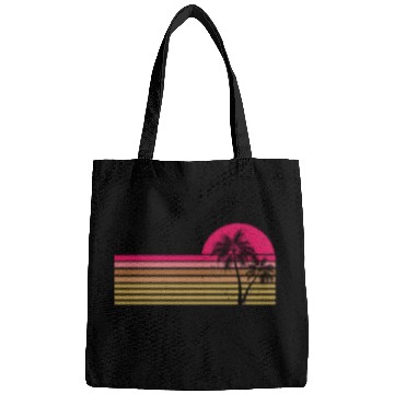 Discover Retro Palm Tree Sun Rise Bags