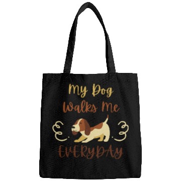 Discover Brown Typography Quotes Dog Lover Bags