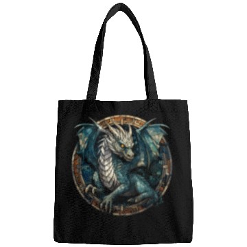 Discover Cerulean Coil: The Stained Glass Dragon Bags