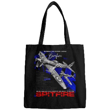 Discover Spitfire Vintage English WW2 Fighter Aircraft Bags