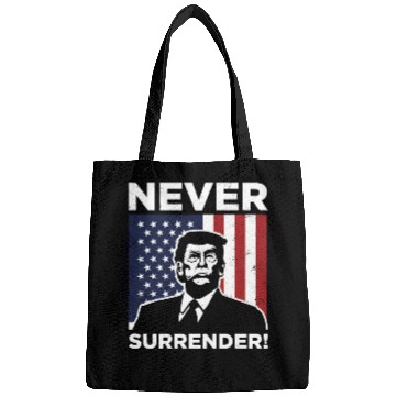 Discover Trump Never Surrender Mug Shot Bags