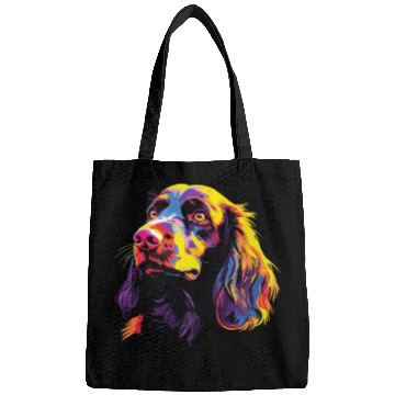 Discover Watercolor Colorful Boykin Spaniel Bags