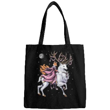 Discover Japanese Kitsune Fox Riding Cherry Blossom Deer Bags