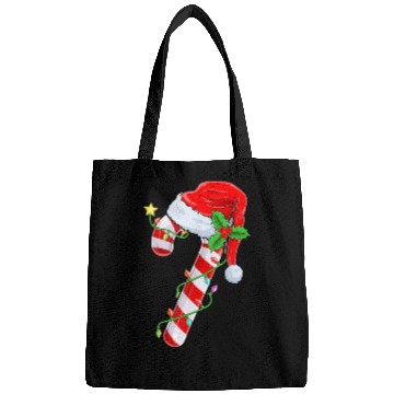 Discover Candy Cane Crew Santa Christmas Bags