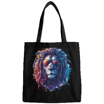 Discover Lion with Glasses Hipster Lion Bags