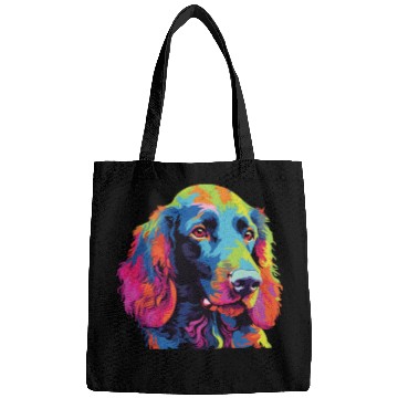 Discover Watercolor Colorful Irish Water Water Spaniel Bags