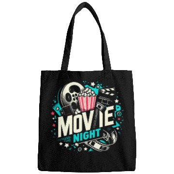Discover Movie Night Popcorn Film Theatre Cinema Ticket Bags