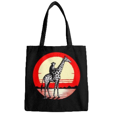 Discover Sunset Safari: Monkey Riding Giraffe Bags