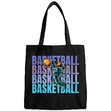 Discover Astronaut Dunking Basketball Creative Illustration Bags