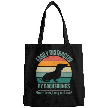 Discover Wieners Lover Gift Easily Distracted By Dachshunds Bags