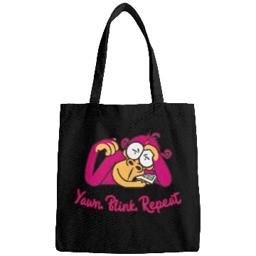 Discover Sleepy Monkey's Mantra: Yawn, Blink, Repeat Bags