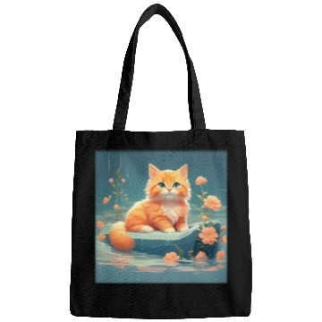 Discover Cute orange cat Bags