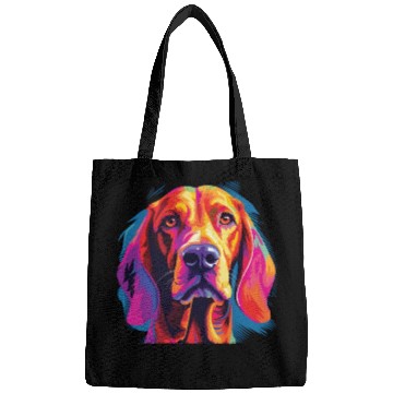 Discover Watercolor Colorful Redbone Coonhound Bags