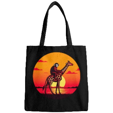 Discover Sunset Safari: Monkey Riding Giraffe Bags