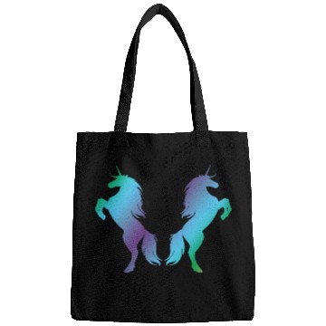 Discover Unicorns blue green Bags
