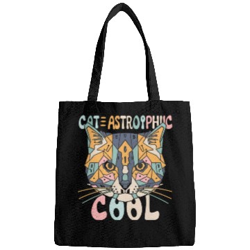 Discover CAT-ASTROPHIC COOL ,funny Cat slogan ,cat lovers. Bags