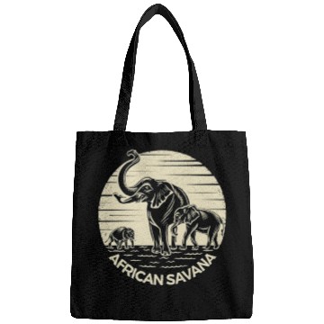 Discover African Savana Elephants Bags