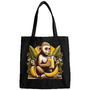 Discover Monkey Sipping Banana Juice Bags