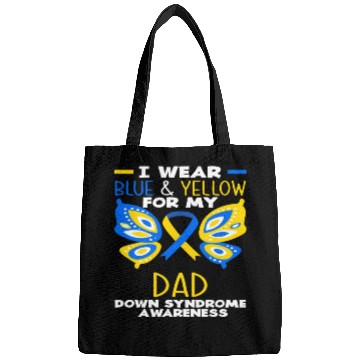 Discover I Wear Blue Yellow Dad Down Syndrome Awareness Bags