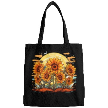 Discover Sunflower Bloom Floral Summer Nature for a Bags