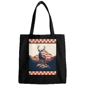Discover Mountain Range American Flag Rock Camo Deer Peak Bags