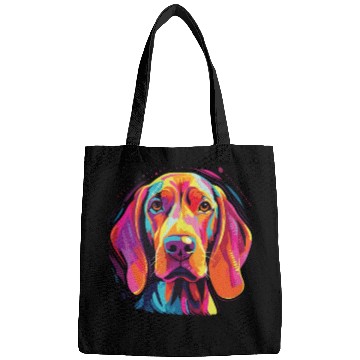 Discover Watercolor Colorful Redbone Coonhound Bags