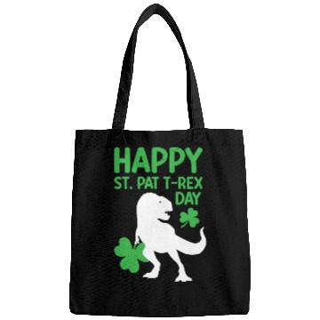 Discover Funny Happy St. Pat T-Rex Day Bags