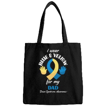 Discover I Wear Blue Yellow Dad Down Syndrome Awareness Bags