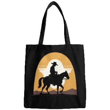 Discover Cowboy Rinding a horse Bags