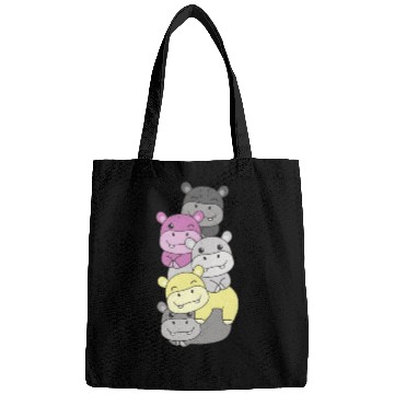 Discover Perigirl Flag Pride Lgbtq Cute Hippo Stack Bags