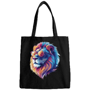 Discover Lion with Glasses Hipster Lion Bags
