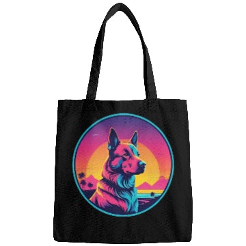 Discover Synthwave German Shepherd 1 Bags