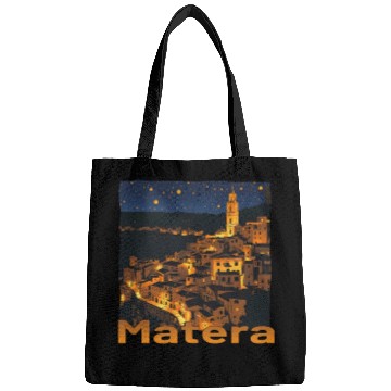 Discover Matera Italy Sunset Night Starry Sky Bags