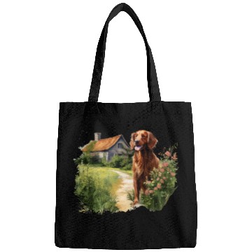 Discover Irish Setter Emerald Dog Cottagecore Adventure Bags