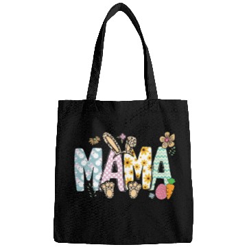 Discover Mama Bunny Easter Vibes Doodle Lettered Bags