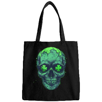 Discover St Patricks Skeleton with Shamrock Eyes Bags