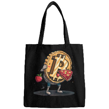 Discover Pi day 3.14 Crypto Bitcoin Eat Strawberry Pizza Bags