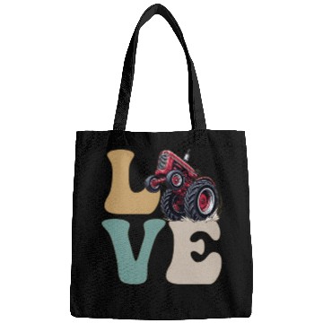 Discover LOVE Tractor Pulling Tractor Driver Farmer Farming Bags
