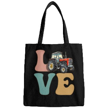 Discover LOVE Tractor Driver Farming Farmer Bags