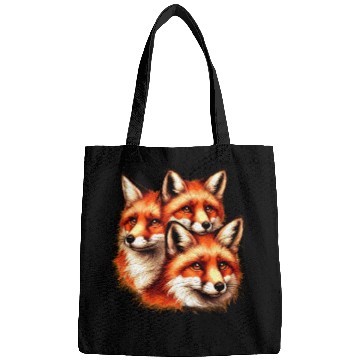 Discover Three Red Fox Faces Bags