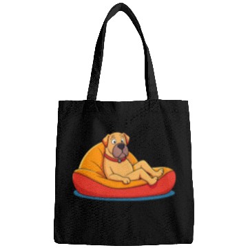 Discover Relaxed Mastiff on Cushion Art Bags
