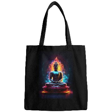 Discover The Buddha Neon Art Bags