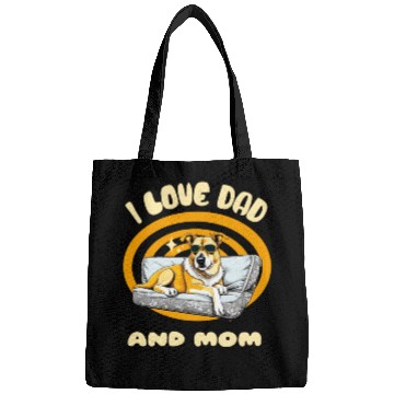 Discover I Love Dad and Mom - Dog Bags