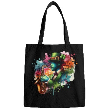 Discover saint patricks day saxophone jazz music Bags
