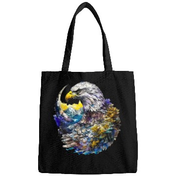 Discover Wilderness Watercolor Forest Moon Eagle Bags